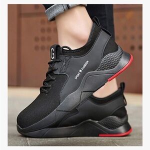 Work Steel Toe Safety Black Sneakers